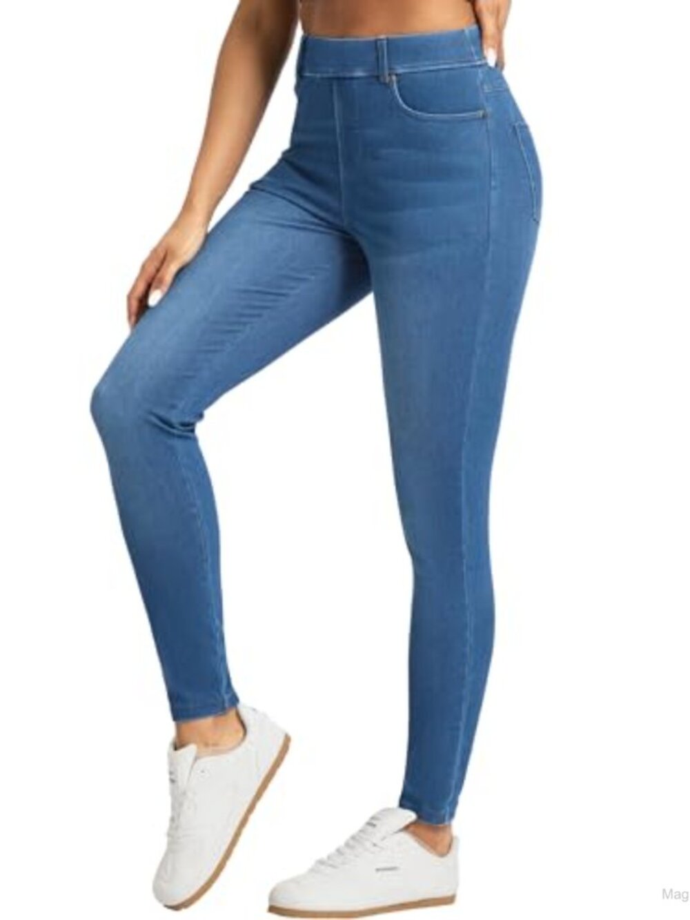 Women's Stretchy Jeggings Skinny Pull On Denim Jeans Leggings High Rise